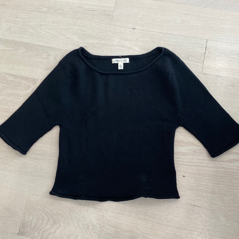 Urban Outfitters Silence + Noise Ribbed Crop Top Tee - Medium